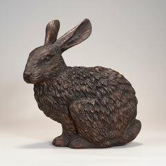 Sitting Hare Table-top Bronze Statue