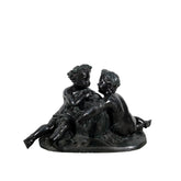 L'Nonchalance Cherub Bronze Statue - Table-Top Sculpture