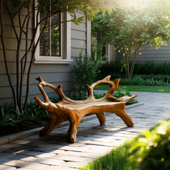 Sylvan Crest Live Edge Outdoor Bench