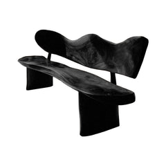 Verdura Crest Handcrafted Solid Wood Outdoor Bench