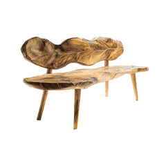 Verdura Leafform Handcrafted Outdoor Bench