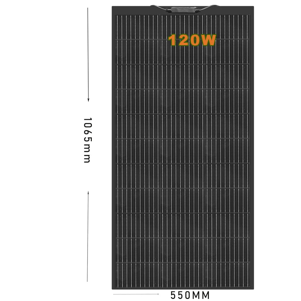 12V Flexible Solar Panel Kit Monocrystalline Solar Cell 50W 100W 120W 240W PV for Home RV & Boat Solar Power China Drop Shipping