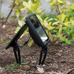 250 Lumens Black Solar Powered Dual Color Integrated LED Outdoor Landscape Flood Light (2-Pack)