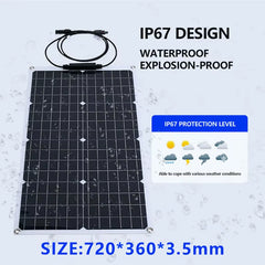110V 220V 2000W Flexible Solar Panel System 12V Battery Charging 4000W Solar Inverter Kit for Home Outdoor Camping