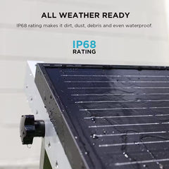 2 Pcs 100-Watt Monocrystalline Silicon Rigid Solar Panel for Power Station/Generator, IP68