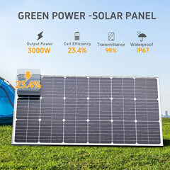 3000W Solar Panel High Efficiency Solar Cell Portable Power Bank Flexible Charging Outdoor Solar Cells for Home Camping