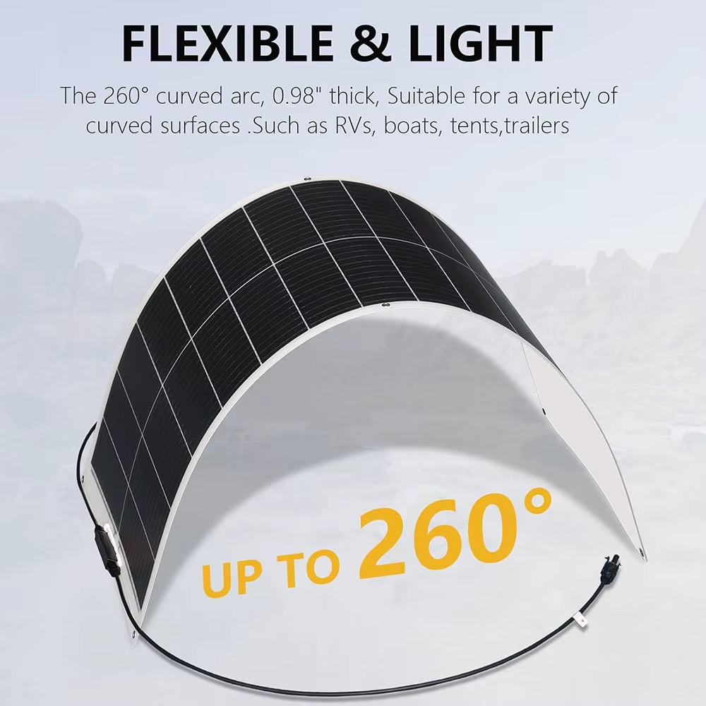 100W Flexible Solar Panel 16.5V 1000W 500W 400W 200W High Efficiency Photovoltaic Module Diy Kit Generation Car Home Camping