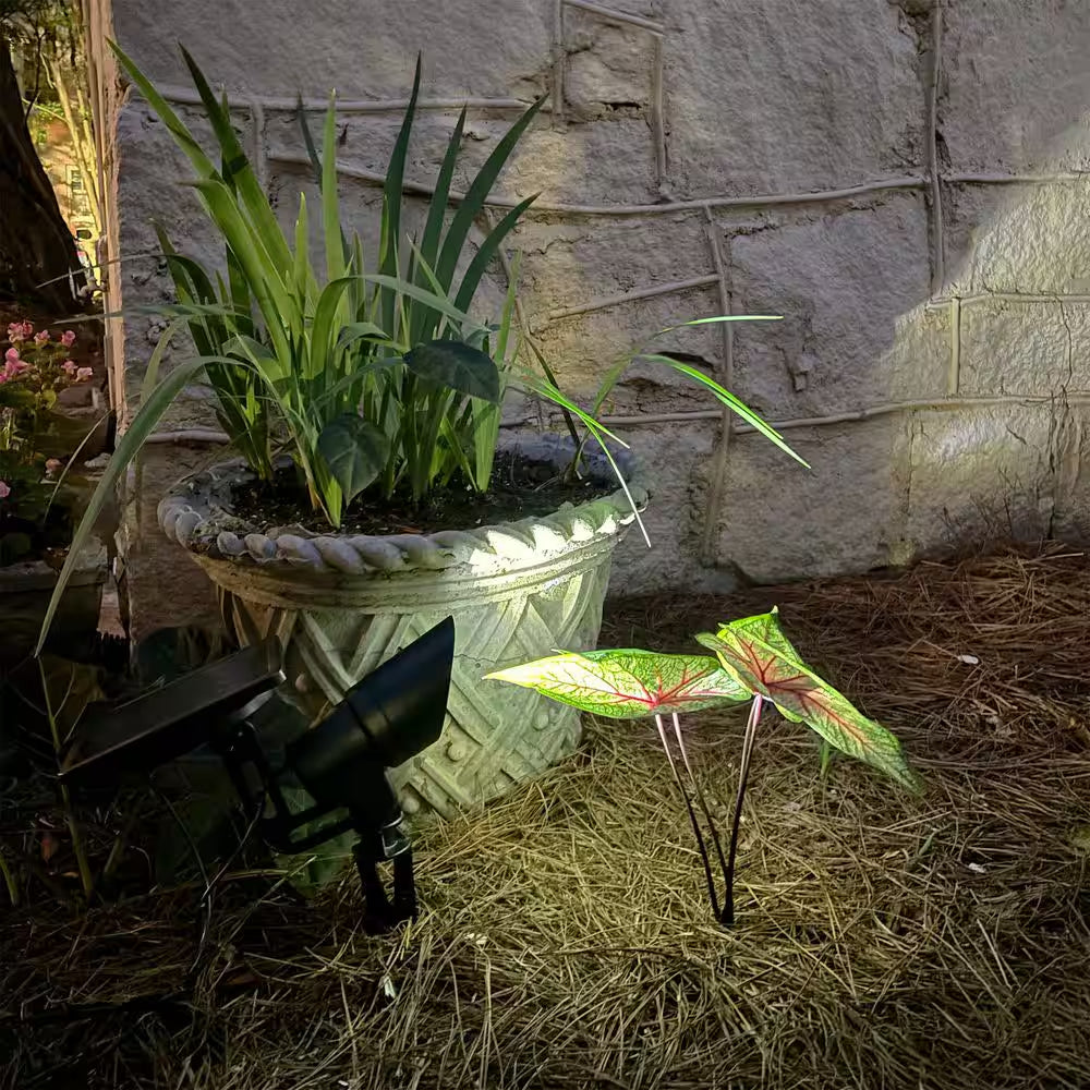 Progressive Black Solar Integrated LED Landscape Flood Light with Adjustable Color Temperature
