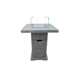 Elementi Montreal Square Concrete Liquid Propane Fire Pit OFG221