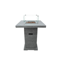 Elementi Montreal Square Concrete Liquid Propane Fire Pit OFG221