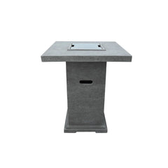 Elementi Montreal Square Concrete Liquid Propane Fire Pit OFG221
