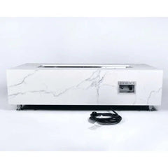Elementi Plus Carrara Marble Pocelain Fire Table OFP121BW