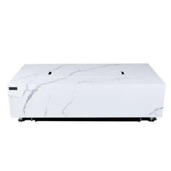 Elementi Plus Carrara Marble Pocelain Fire Table OFP121BW
