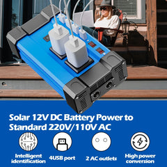 6000W Solar Panel System Kit : 110V/220V Output + 12V 24V Battery Charger & 6000W Inverter for Home/Rv/Camping (Complete System)