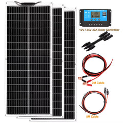 100W Flexible Solar Panel 16.5V 1000W 500W 400W 200W High Efficiency Photovoltaic Module Diy Kit Generation Car Home Camping