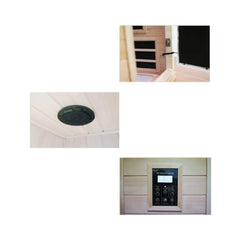 Luxury 2-Person Hemlock Wood FAR Infrared Sauna Room W/ Glass Door, 1750W (SAK81525)