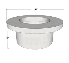 Mirasol - Circular Concrete Fire Pit Table