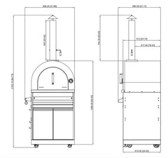 Outdoor Kitchen, Barbecue Grill & Pizza Oven