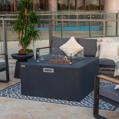 Elementi Rocky Fire Table With Propane Tank Drawer OFG310