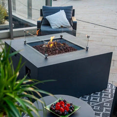 Elementi Rocky Fire Table With Propane Tank Drawer OFG310
