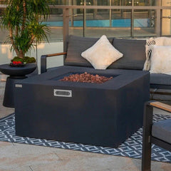 Elementi Rocky Fire Table With Propane Tank Drawer OFG310