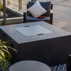 Elementi Rocky Fire Table With Propane Tank Drawer OFG310