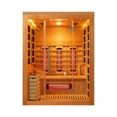 Rövia Aurora 3-Person Indoor Hybrid Sauna Room With Infrared And 4.5KW Steam Heater (SAK41592)