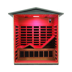 Thermora Nivea 3-Person Full-Spectrum Low EMF Carbonized Composite Infrared Sauna Room With Bluetooth Speakers (SAK85120)