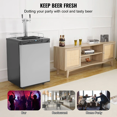 Kegerator With Dual Draft Dispensers US