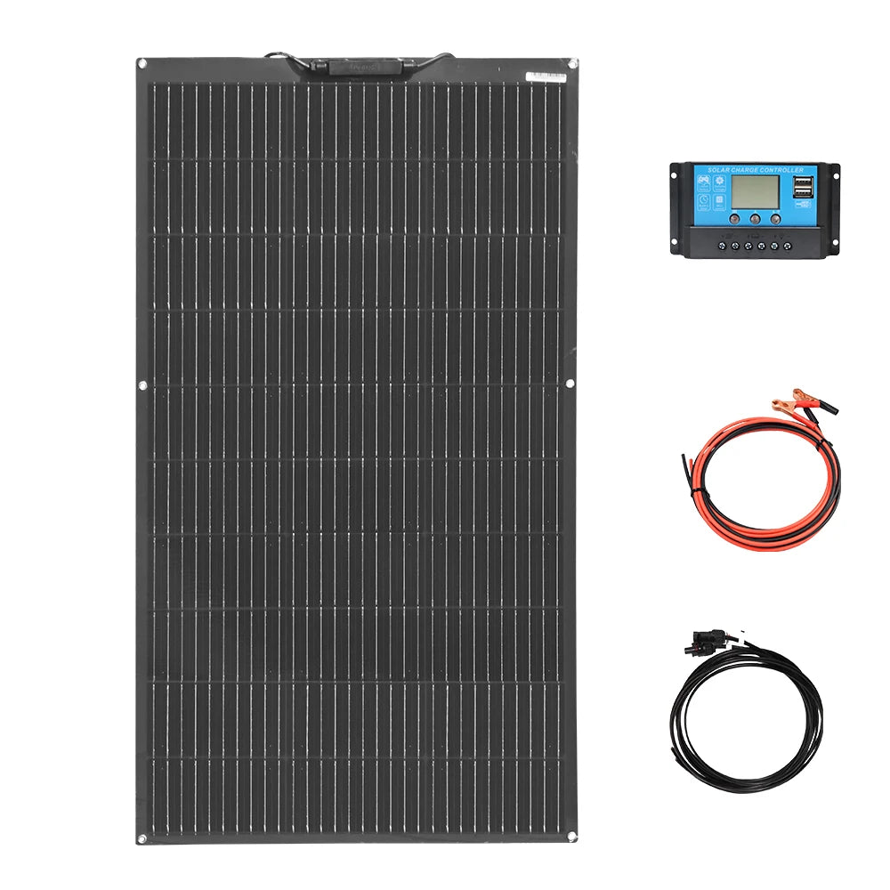 Flexible Solar Panel or Monocrystalline Solar Battery Charger Kit Off- Grid System 1000W, 600W,400W,200W,100W