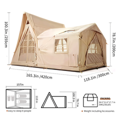 8 Person Tent Inflatable PE Material US