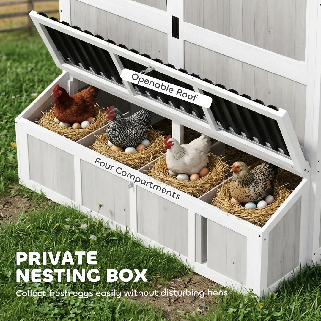 87.4 Inch Chicken Coup 10-15 Hens US