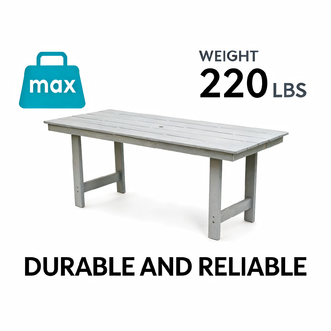 HDPE Outdoor Patio Dining Set with Table and Four Chairs