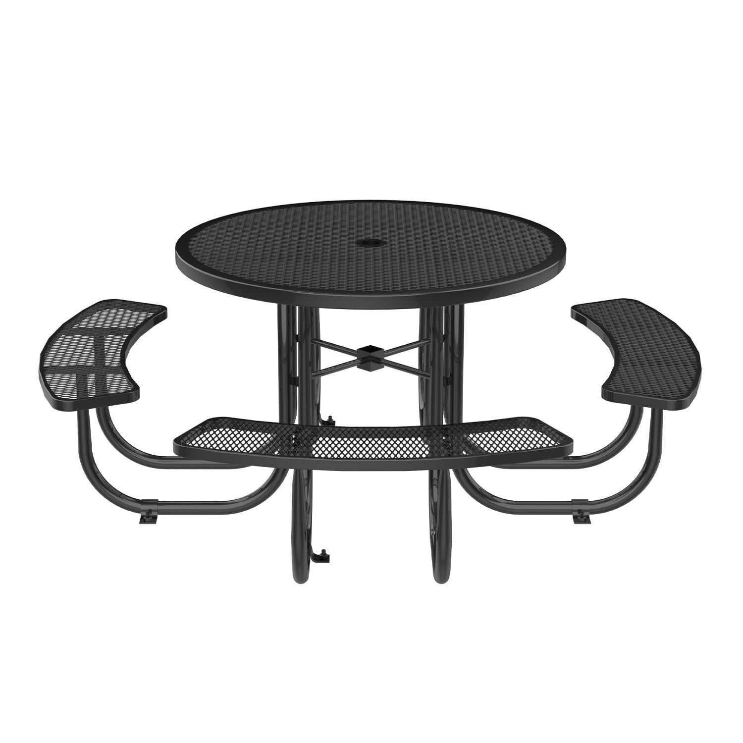 46" Round Picnic Table With Umbrella Hole