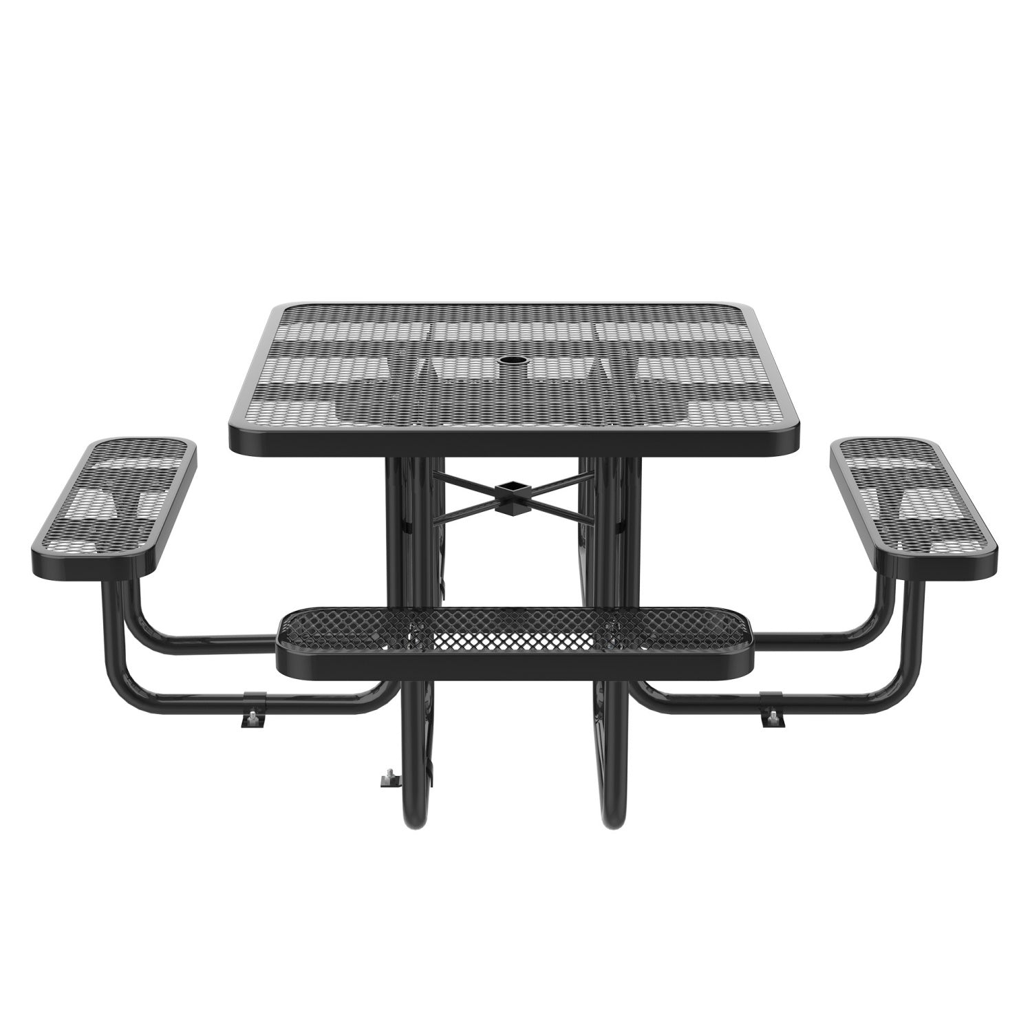 46" Square Picnic Table With Umbrella Hole