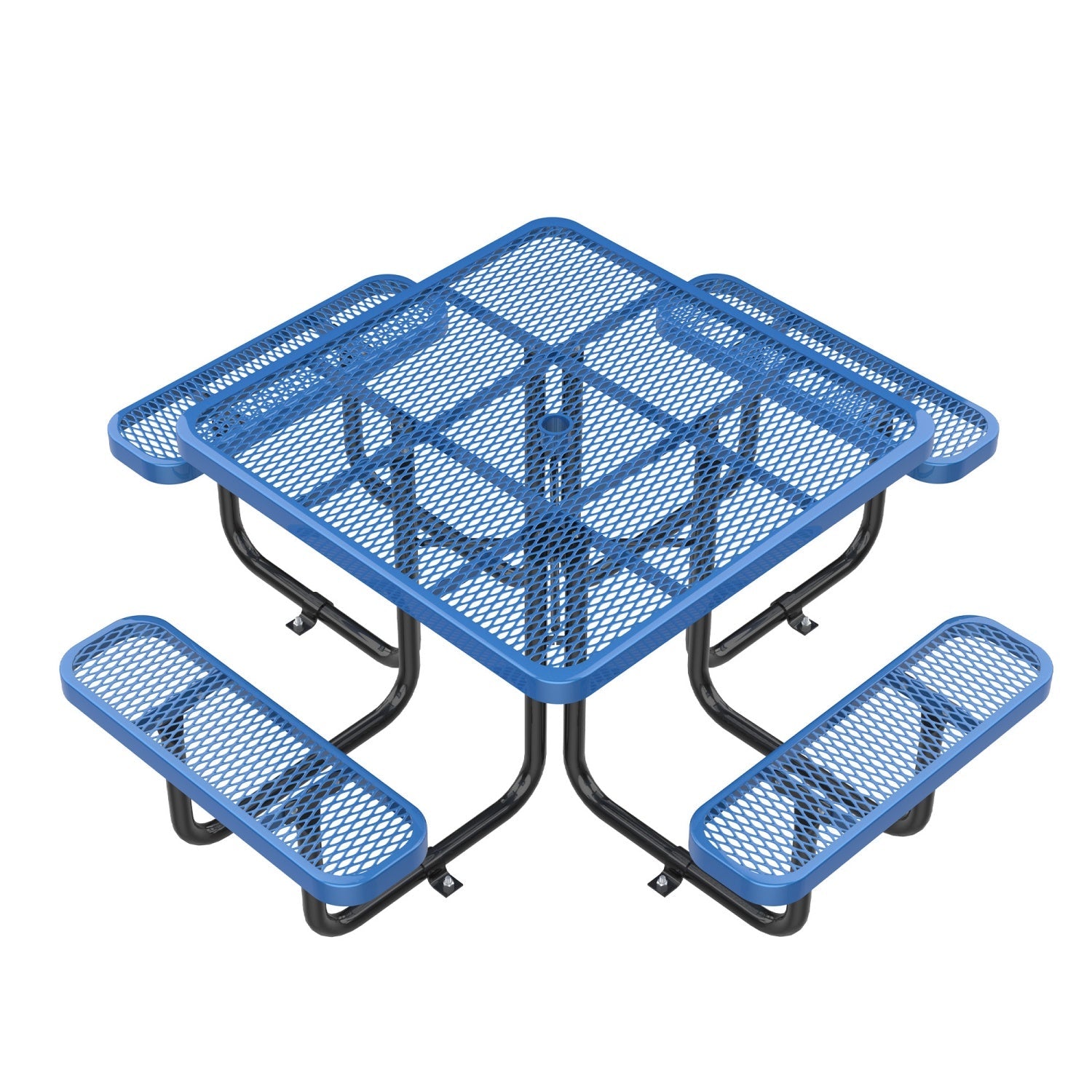 46" Square Picnic Table With Umbrella Hole