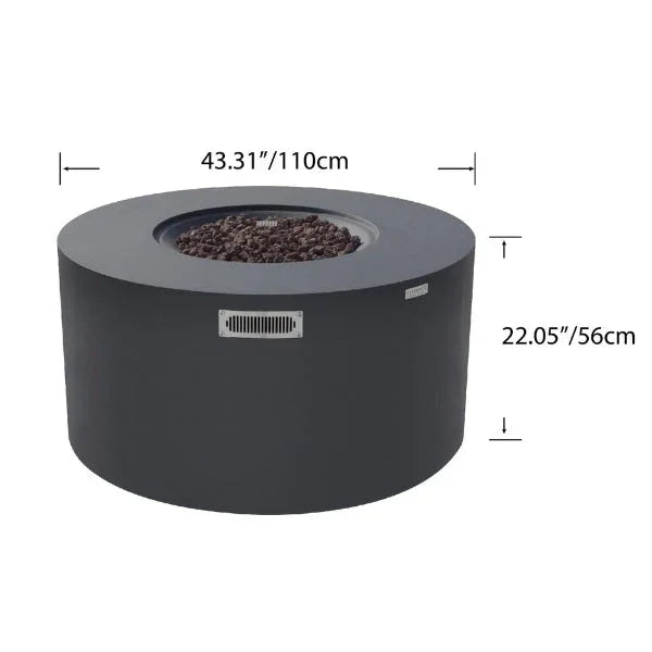 Elementi Pacaya Fire Table With Propane Tank Drawer OFG311