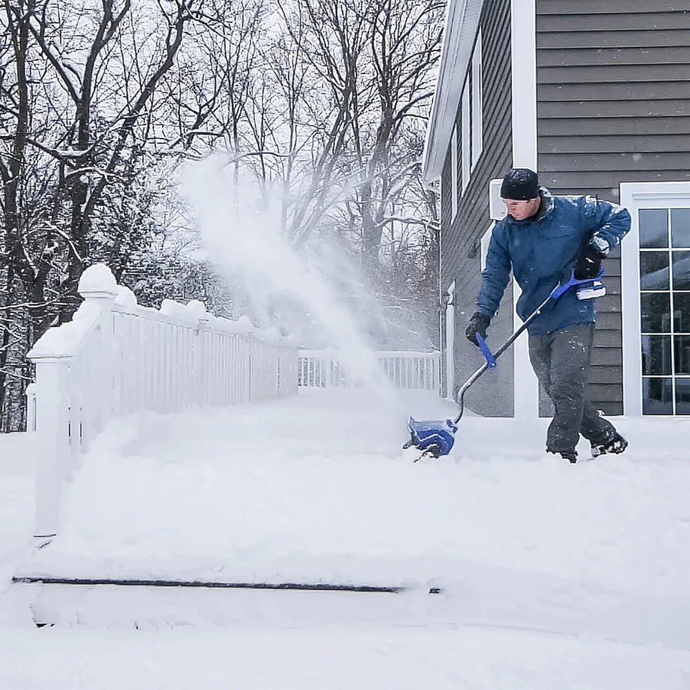 24V Cordless Snow Shovel Kit, Driveway Winter Snow Removal, Blue, 24V-SS13-XR