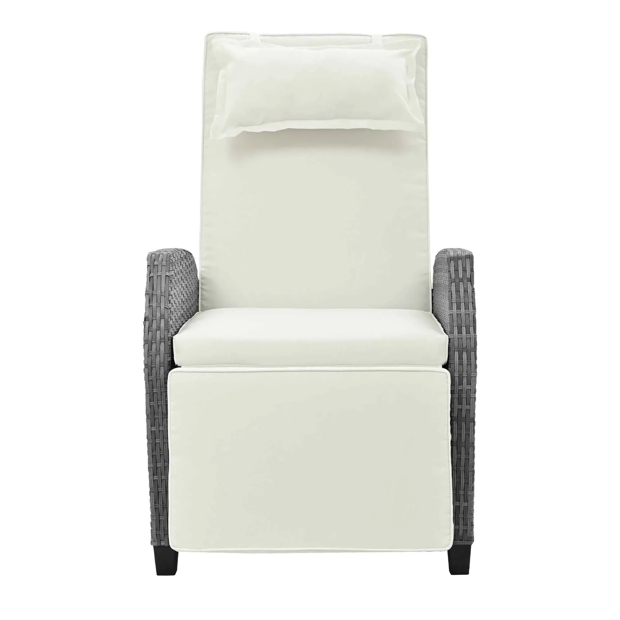 Outdoor Rattan Two-person Combination With Coffee Table, Adjustable,