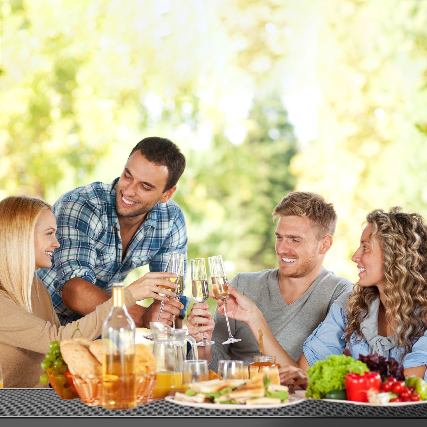 8ft Rectangle Picnic Table With Umbrella Hole