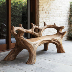 Arboris Driftwood Live Edge Outdoor Bench
