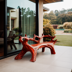 Arboris Driftwood Live Edge Outdoor Bench