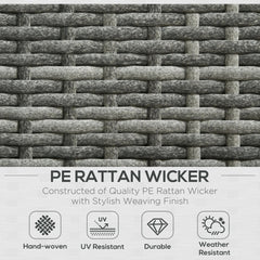 2 Piece Rattan Outdoor Patio Couch Set