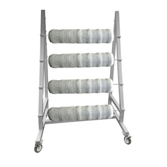 Trellis Slayer 9000 Trellis Mover by Common Culture - White Powder Coated w/ 6" Rubber Casters - 4 Rolls Capacity