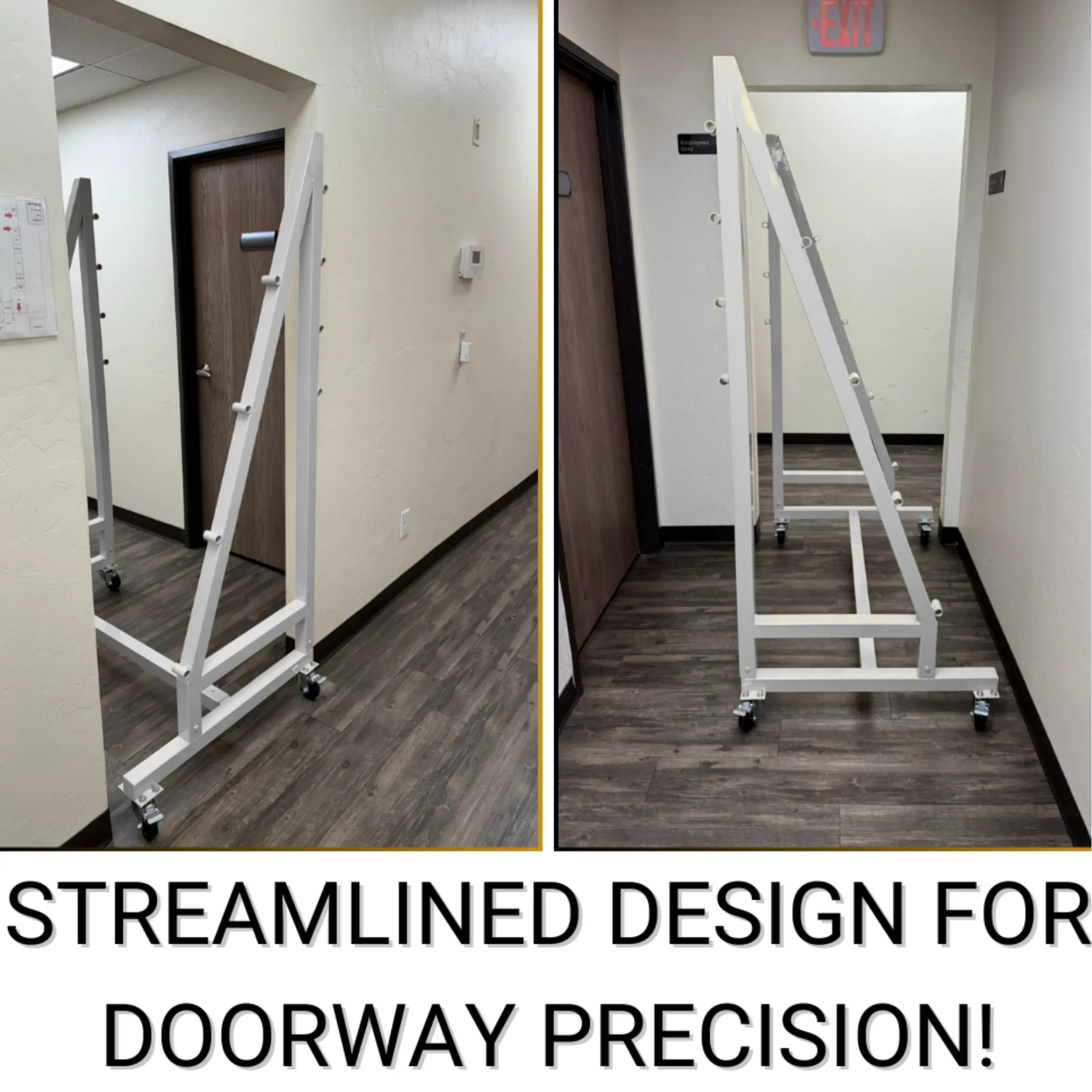 Trellis Slayer 9000 Trellis Mover by Common Culture - White Powder Coated w/ 6" Rubber Casters - 4 Rolls Capacity
