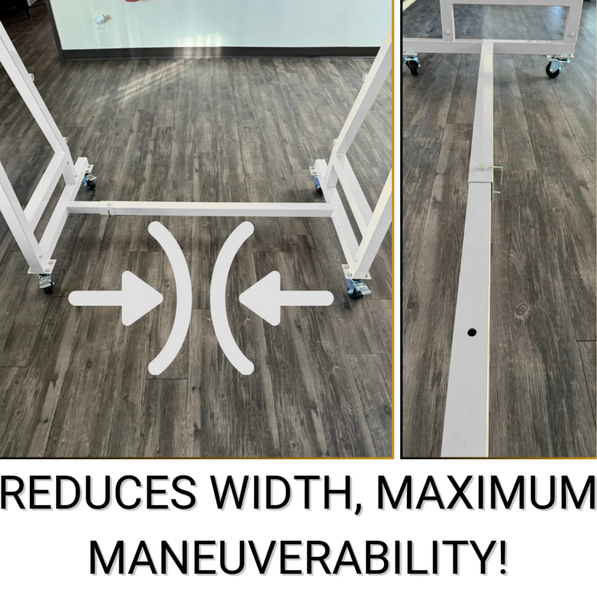Trellis Slayer 9000 Trellis Mover by Common Culture - White Powder Coated w/ 6" Rubber Casters - 4 Rolls Capacity
