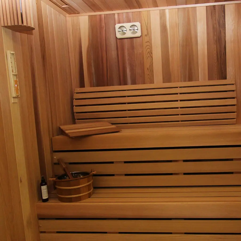 Custom Indoor Sauna Room - 7' x 7' x 8' - Finnish Sauna Builders
