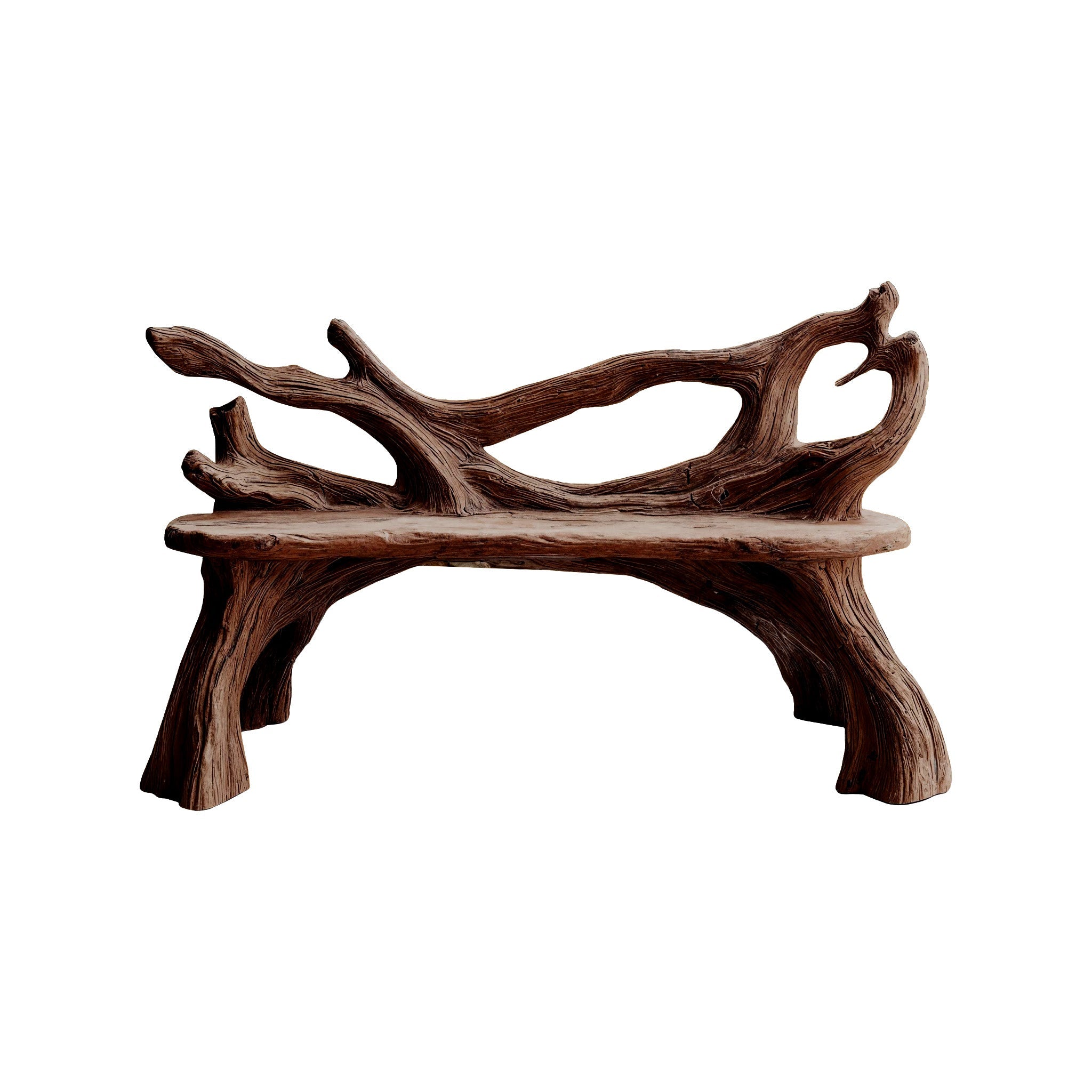 Driftwood Grove Handcrafted Live Edge Outdoor Bench