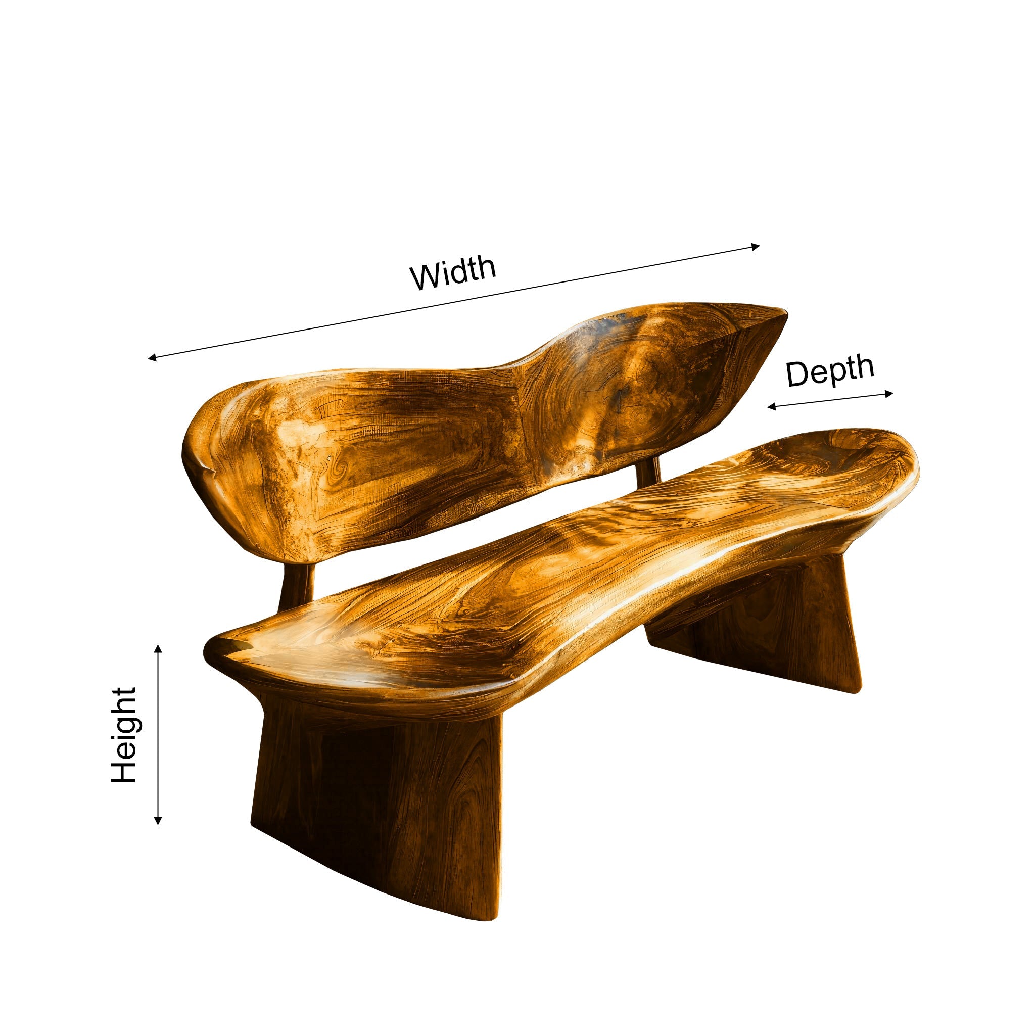 Leafform Solis Solid Wood Outdoor Bench