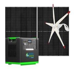Nature's Generator Lithium 6000 with Solar Panels and Wind Turbine